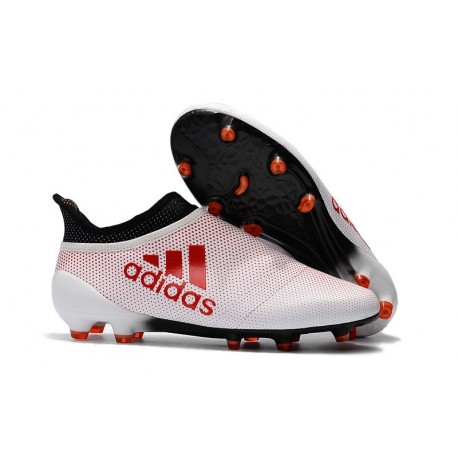 Nouveau Chaussure adidas X 17+ Purespeed FG Blanc Rouge Noir