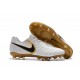 Chaussures pour Hommes Nike Tiempo Legend VII FG Blanc Or Noir