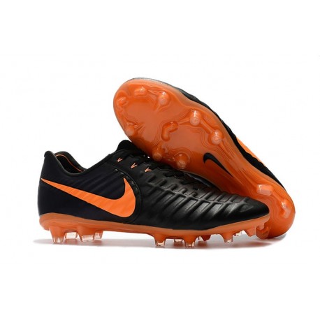 Chaussures pour Hommes Nike Tiempo Legend VII FG Noir Orange