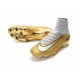 Nouveau Chaussures de Football Mercurial Superfly V FG Quinto Triunfo Or Blanc