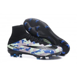 Chaussures de Foot Nike Mercurial Superfly V FG Camouflage Bleu Noir