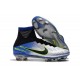 Chaussures de Foot Nike Mercurial Superfly V FG Bleu Noir Chrome Volt