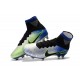 Chaussures de Foot Nike Mercurial Superfly V FG Bleu Noir Chrome Volt