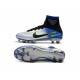 Chaussures de Foot Nike Mercurial Superfly V FG Bleu Noir Chrome Volt