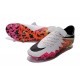 Pas Cher Crampons Nike Hypervenom Phantom FG Blanc Orange Rose Noir