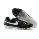 Chaussure de Football Nike Tiempo Legend V FG Pas Cher Noir Blanc