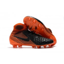 Nouvelles Chaussures de football Nike Magista Obra 2 FG Noir Blanc Rouge Université