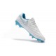 Chaussures pour Hommes Nike Tiempo Legend VII FG Blanc Bleu