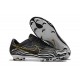 Nouvelles Nike Mercurial Vapor 11 FG Crampons de Football pour Hommes Noir Blanc Or