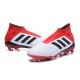 Nouvelles Crampons Foot adidas Predator 18+ FG Blanc Noir Rouge