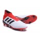 Nouvelles Crampons Foot adidas Predator 18+ FG Blanc Noir Rouge