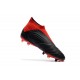 Nouvelles Crampons Foot adidas Predator 18+ FG Noir Rouge Blanc