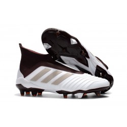 Nouvelles Crampons Foot adidas Predator 18+ FG Brun Blanc