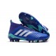 Nouvelles Crampons Foot adidas Predator 18+ FG Bleu Blanc