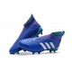 Nouvelles Crampons Foot adidas Predator 18+ FG Bleu Blanc