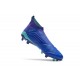 Nouvelles Crampons Foot adidas Predator 18+ FG Bleu Blanc