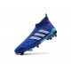 Nouvelles Crampons Foot adidas Predator 18+ FG Bleu Blanc