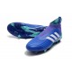 Nouvelles Crampons Foot adidas Predator 18+ FG Bleu Blanc