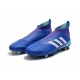 Nouvelles Crampons Foot adidas Predator 18+ FG Bleu Blanc