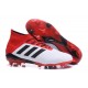 Nouvelles Crampons Football adidas Predator 18.1 FG Blanc Noir Rouge