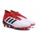 Nouvelles Crampons Football adidas Predator 18.1 FG Blanc Noir Rouge