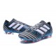 Adidas Nemeziz Messi 17.1 FG - Chaussures Foot Pas Cher Gris Noir Bleu