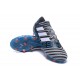 Adidas Nemeziz Messi 17.1 FG - Chaussures Foot Pas Cher Gris Noir Bleu