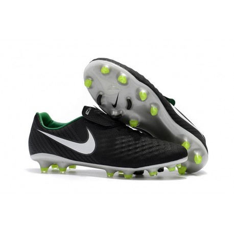 Nouvelle Crampons Nike Magista Opus II FG Noir Blanc Vert Stade