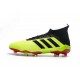 Nouvelles Crampons Football adidas Predator 18.1 FG Volt Noir Rouge