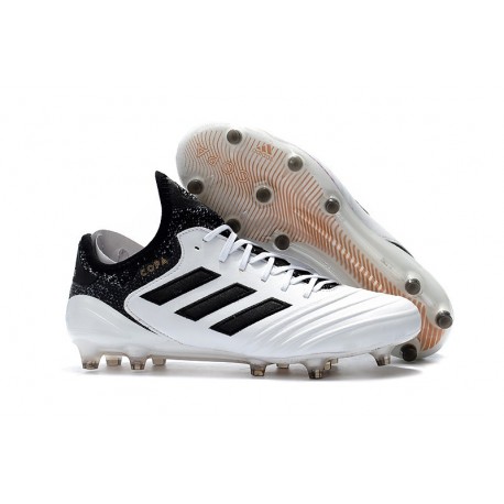 Chaussures de Football - Neuf Adidas Copa 18.1 FG Blanc Noir Tactile Gold Metallic