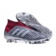 Nouvelles Crampons Foot adidas Predator 18+ FG Pogba Gris Rouge