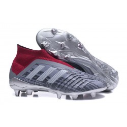 Nouvelles Crampons Foot adidas Predator 18+ FG Pogba Gris Rouge