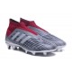 Nouvelles Crampons Foot adidas Predator 18+ FG Pogba Gris Rouge