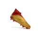 Nouvelles Crampons Foot adidas Predator 18+ FG Or Rouge Blanc