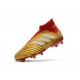 Nouvelles Crampons Foot adidas Predator 18+ FG Or Rouge Blanc