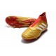 Nouvelles Crampons Foot adidas Predator 18+ FG Or Rouge Blanc