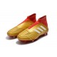 Nouvelles Crampons Foot adidas Predator 18+ FG Or Rouge Blanc