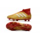 Nouvelles Crampons Foot adidas Predator 18+ FG Or Rouge Blanc