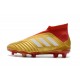 Nouvelles Crampons Foot adidas Predator 18+ FG Or Rouge Blanc