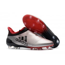 Nouveau Chaussure adidas X 17+ Purespeed FG Argenté Rouge Noir