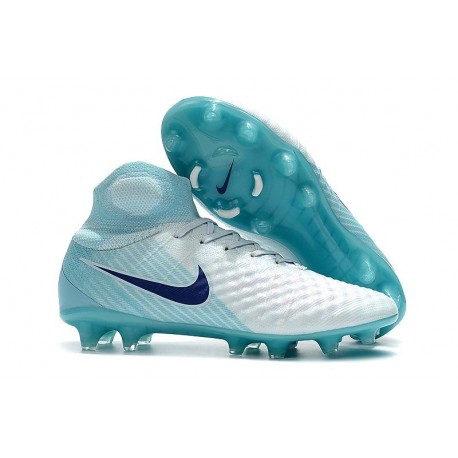 Nouvelles Crampons foot Nike Magista Obra II FG Blanc Bleu