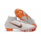 Nouveau Chaussures de football Nike Mercurial Superfly VI 360 Elite FG Blanc Gris Métallique Orange Total
