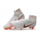 Nouveau Chaussures de football Nike Mercurial Superfly VI 360 Elite FG Blanc Gris Métallique Orange Total