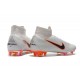 Nouveau Chaussures de football Nike Mercurial Superfly VI 360 Elite FG Blanc Gris Métallique Orange Total