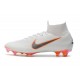 Nouveau Chaussures de football Nike Mercurial Superfly VI 360 Elite FG Blanc Gris Métallique Orange Total