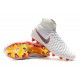 Nouvelles Chaussures de football Nike Magista Obra 2 FG Blanc Gris Métallique Carmin