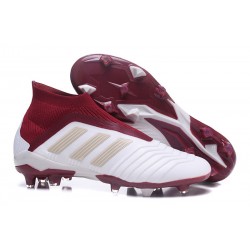 Nouvelles Crampons Foot adidas Predator 18+ FG Blanc Rouge