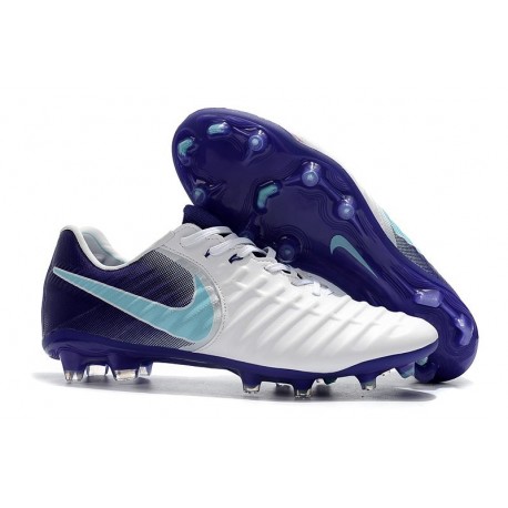 Chaussures pour Hommes Nike Tiempo Legend VII FG Blanc Violet