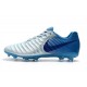 Chaussures Foot pour Hommes Nike Tiempo Legend VII FG Bleu Argent