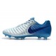 Chaussures Foot pour Hommes Nike Tiempo Legend VII FG Bleu Argent